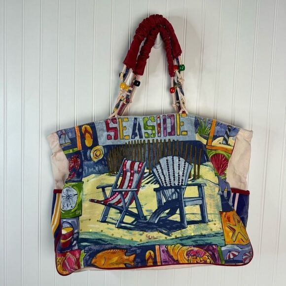 Paul Brent BAG Fantasea Large Tropical Bright Fantasy Tote Shoulder Fun Gift GV - Picture 1 of 10